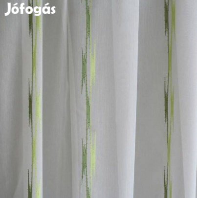 Zöld nyírt mintás új függöny Ólomzsinórral (8m x 175 cm)