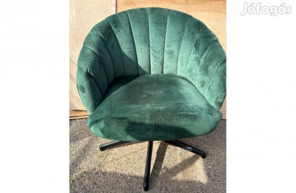 Zöld plüss fotel