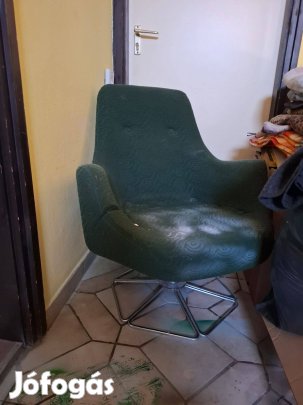 Zöld retro forma fotel