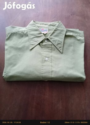Zöld rövid ujjú férfi ing