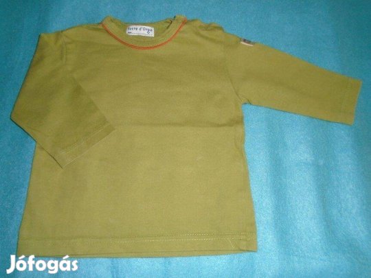 Zöld színű hosszú ujjú felső 3-6 hó (méret 68)