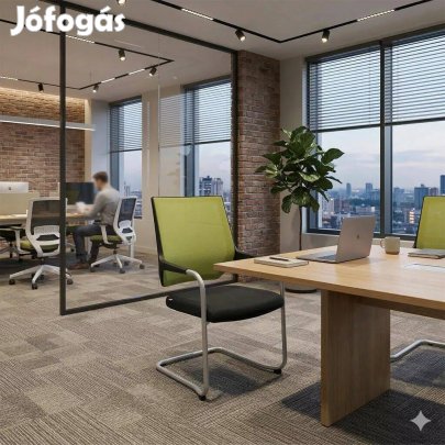 Zöld színű irodai tárgyalószék, Sedus Quarterback QB-233 - használt