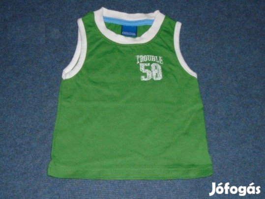 Zöld színű ujjatlan póló trikó nyári póló 9-12 hó (méret 80)