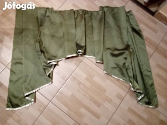 Zöld újszerű dekor függöny egyszárnyú ablakra