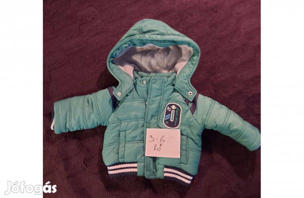 Zöld vastag dzseki eladó (62/68-as), 3-6 hónapos kisfiúnak