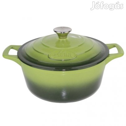 Zöld zománcos öntöttvas lábas 26cm