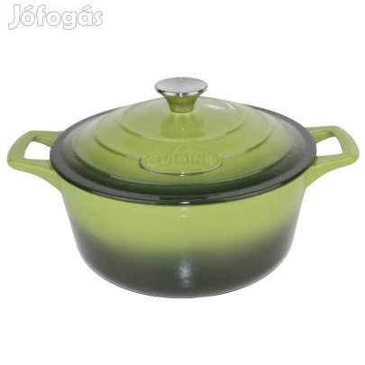 Zöld zománcos öntöttvas lábas 26cm