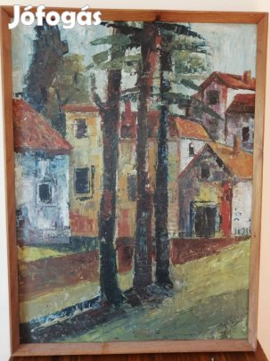 Zöllei: Házak festmény eladó