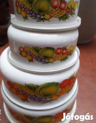 Zománcos edény lábas 4 db egyben Új