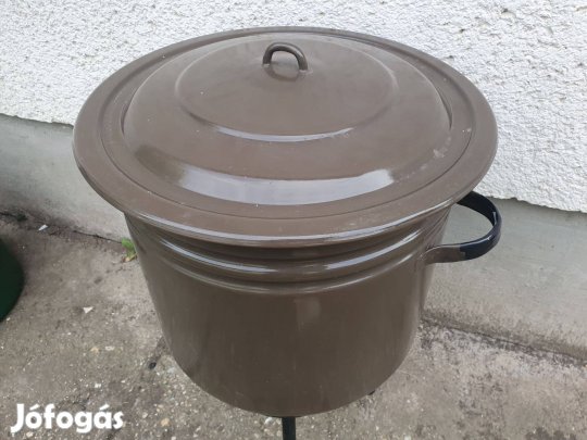 Zománcozott 30 literes fazék fedővel