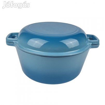 Zománcozott kétrészes öntöttvas lábas 26cm, világoskék