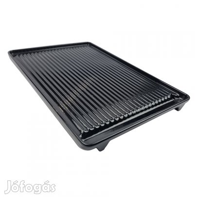 Zománcozott öntöttvas grill rostlap, hús sütő lap 26×40cm