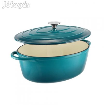 Zománcozott öntöttvas kacsasütő 34cm, türkizkék