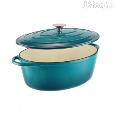 Zománcozott öntöttvas kacsasütő 34cm, türkizkék