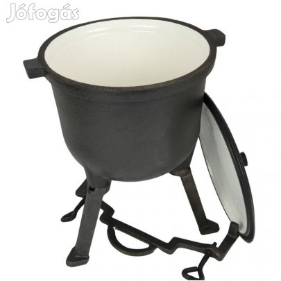 Zománcozott öntöttvas kemping bogrács 7 literes