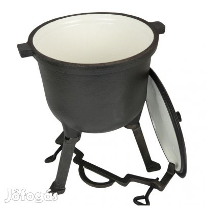 Zománcozott öntöttvas kemping bogrács 7 literes