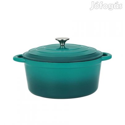 Zománcozott öntöttvas lábas 28 cm  türkizkék