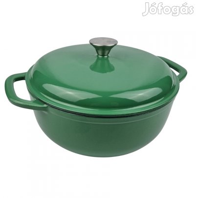 Zománcozott öntöttvas lábas 28cm  smaragdzöld