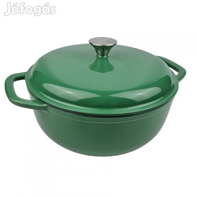 Zománcozott öntöttvas lábas 28cm  smaragdzöld