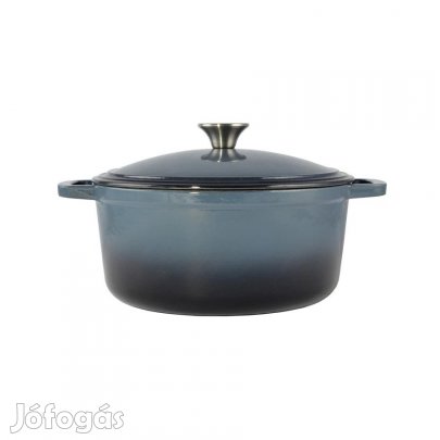 Zománcozott öntöttvas lábas 28cm acélkék