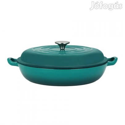 Zománcozott öntöttvas szeletsütő 30cm türkizkék