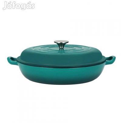 Zománcozott öntöttvas szeletsütő 30cm türkizkék