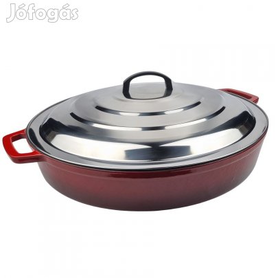 Zománcozott öntöttvas szeletsütő fedővel 50cm