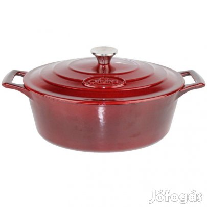 Zománcozott ovális öntöttvas sütőtál 29 cm