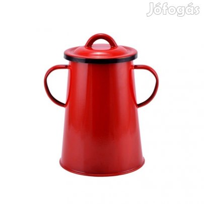 Zománcozott zsírosbödön 2 literes piros zsíros bödön