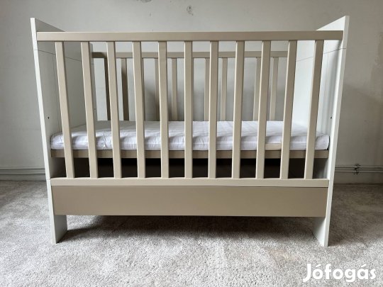 Zora kiságy 120x60-as fehér-cappuccino