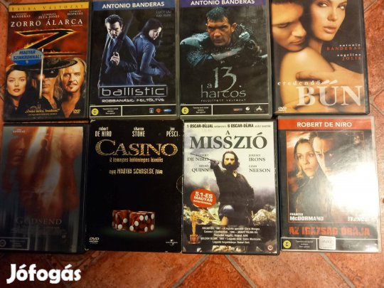 Zorro, 13. harcos, casino, Missió, Bűn és más eredeti DVD lemez