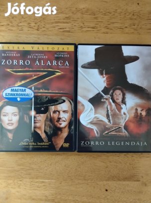Zorro álarca + Legendája újszerű dvd Antonio Banderas 