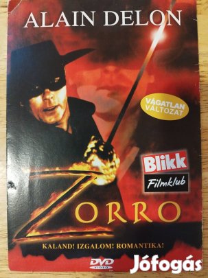 Zorro papírtokos újszerű dvd Alain Delon 
