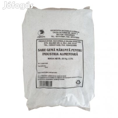 Zsákos adalékmentes natúr kezeletlen erdélyi só 25 kg-os 180ft/kg