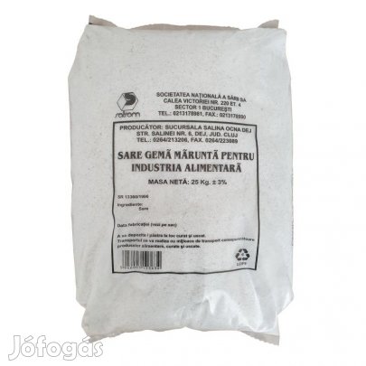 Zsákos adalékmentes natúr kezeletlen erdélyi só 25 kg-os 180ft/kg