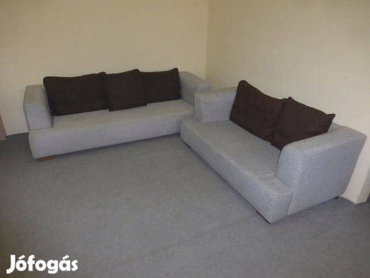 Zsákszövetes 3+2 ülőgarnitúra, ágyazható, ágyneműs