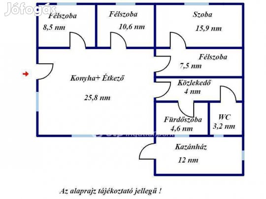 Zsámboki 92 nm-es ház eladó