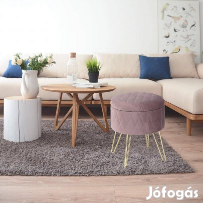 Zsámoly tárolóhellyel, sötét poros rózsaszín,Woltu ,Új