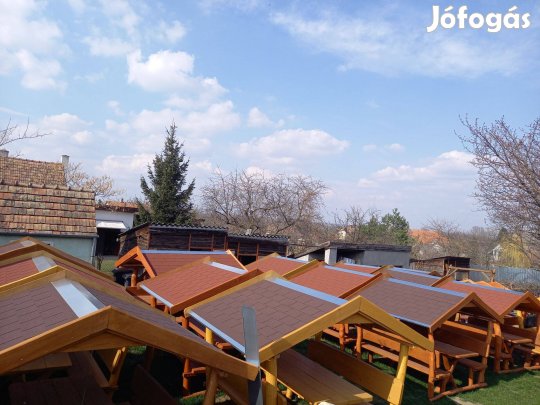 Zsindelytetős kerti kiülő