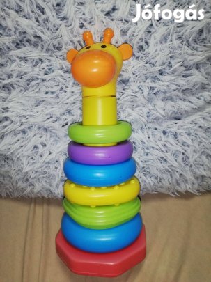 Zsiráfos gyűrűs játék, montessori, Régióban vásárolt 32 centi