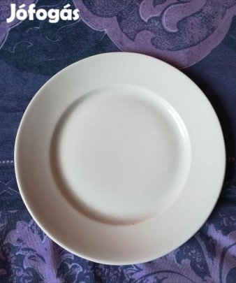 Zsolnai porcelán fehér lapos tányér 21.5 cm átmérőjű,olcsón!/73