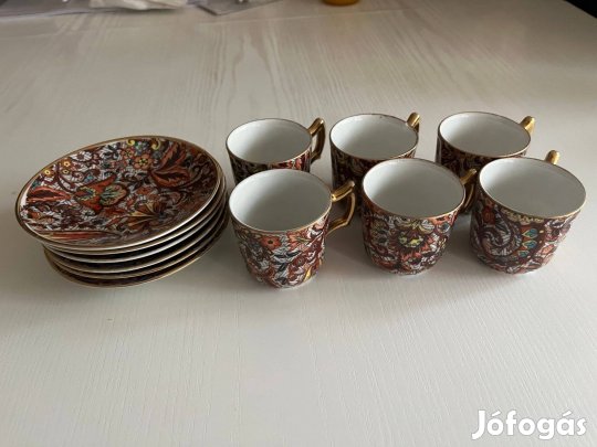 Zsolnay 561- keleties/perzsa ornamentális dekorú kávéskészlet eladó