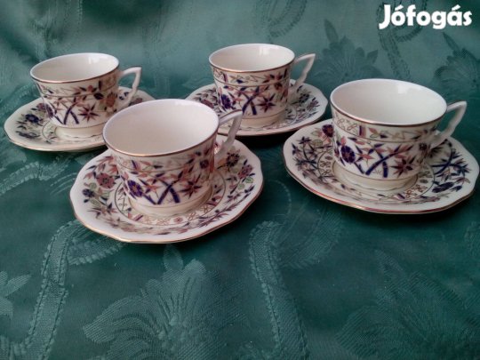 Zsolnay Bambusz Mintás Kávéscsésze + Alj, kávéskészlet