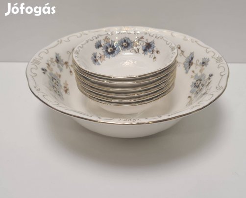 Zsolnay Búzavirág mintás Kompótos készlet #2854