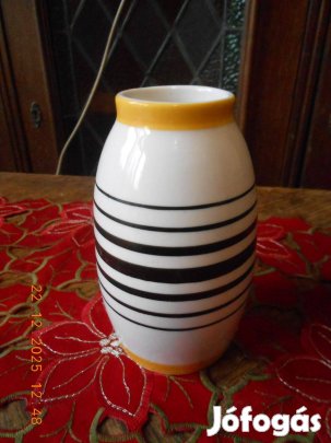 Zsolnay Nádor Judit art deco csíkos váza