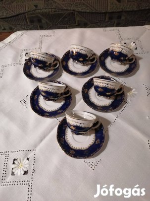 Zsolnay Pompadour I 6 db kávéscsésze alátéttel