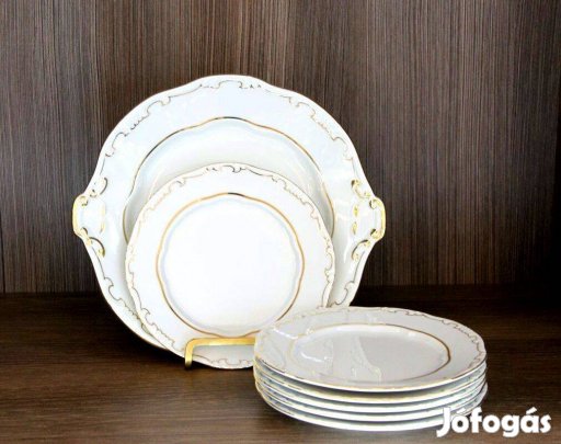 Zsolnay Tollas Szendvics-Süteményes- Készlet-Új