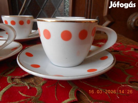Zsolnay Várdeák kávés pöttyös csésze