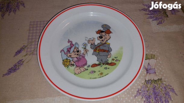 Zsolnay "Az erdő kapitánya" gyermek tányér