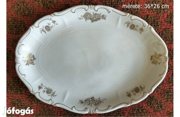 Zsolnay antik pecsenyés tál